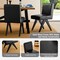 Set of 2/4 Faux Leather Upholstered Side Dining Chairs with V-shaped Wood Legs